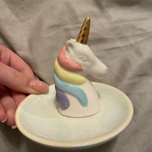 Unicorn iridescent ceramic plate